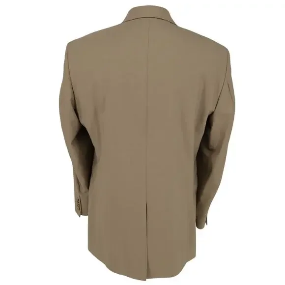 Jos A Bank Sport Coat Mens 46L Beige Tan Wool Jacket Two Button Lined